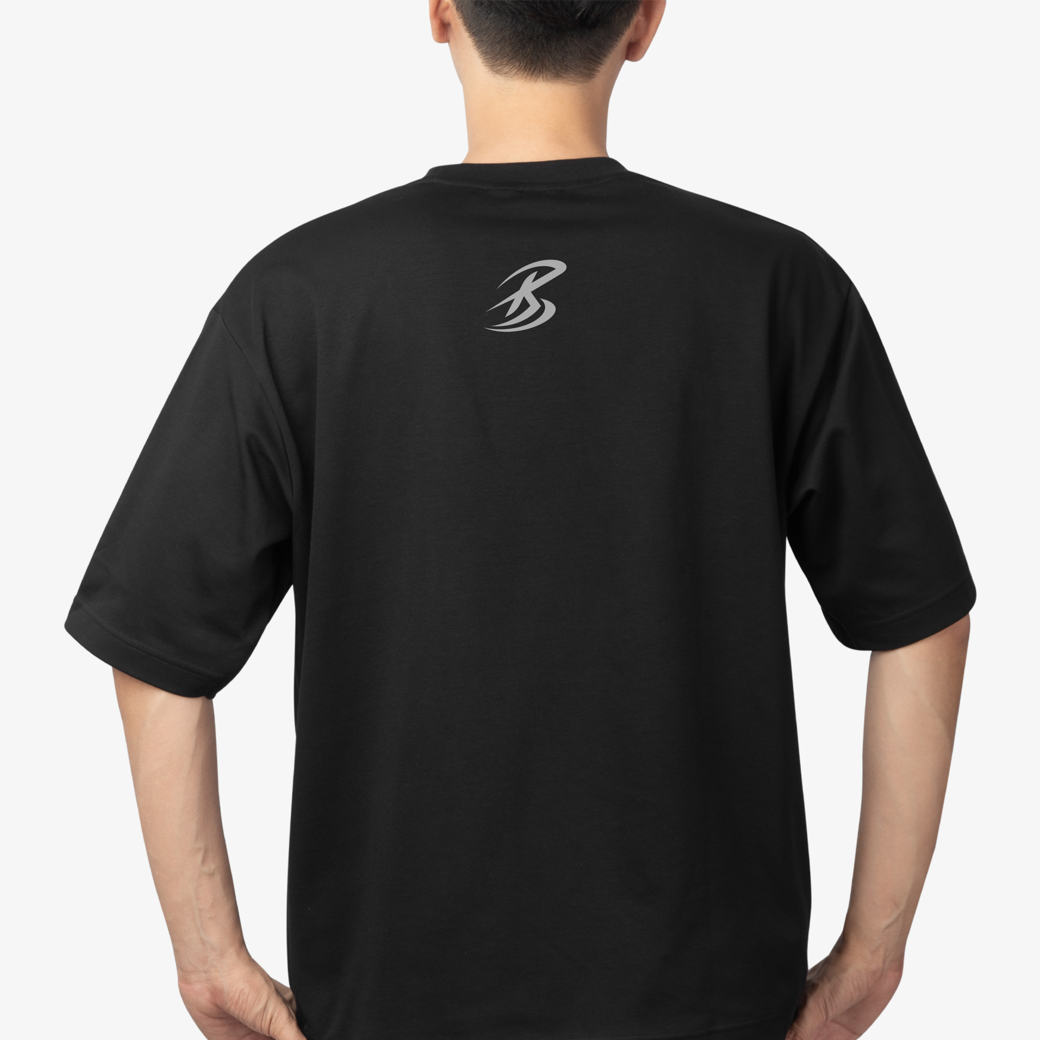 BURLY Round Neck Black Tshirt