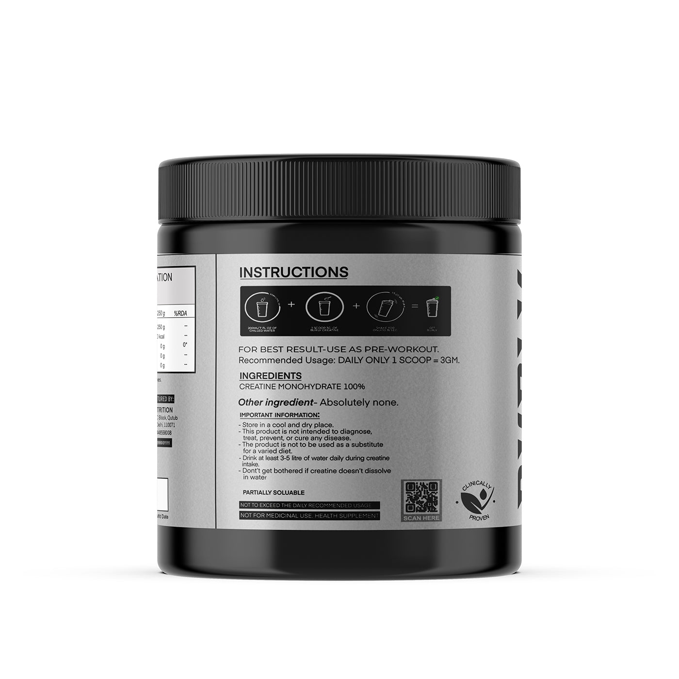 BURLY CREATINE MONOHYDRATE (100GM)