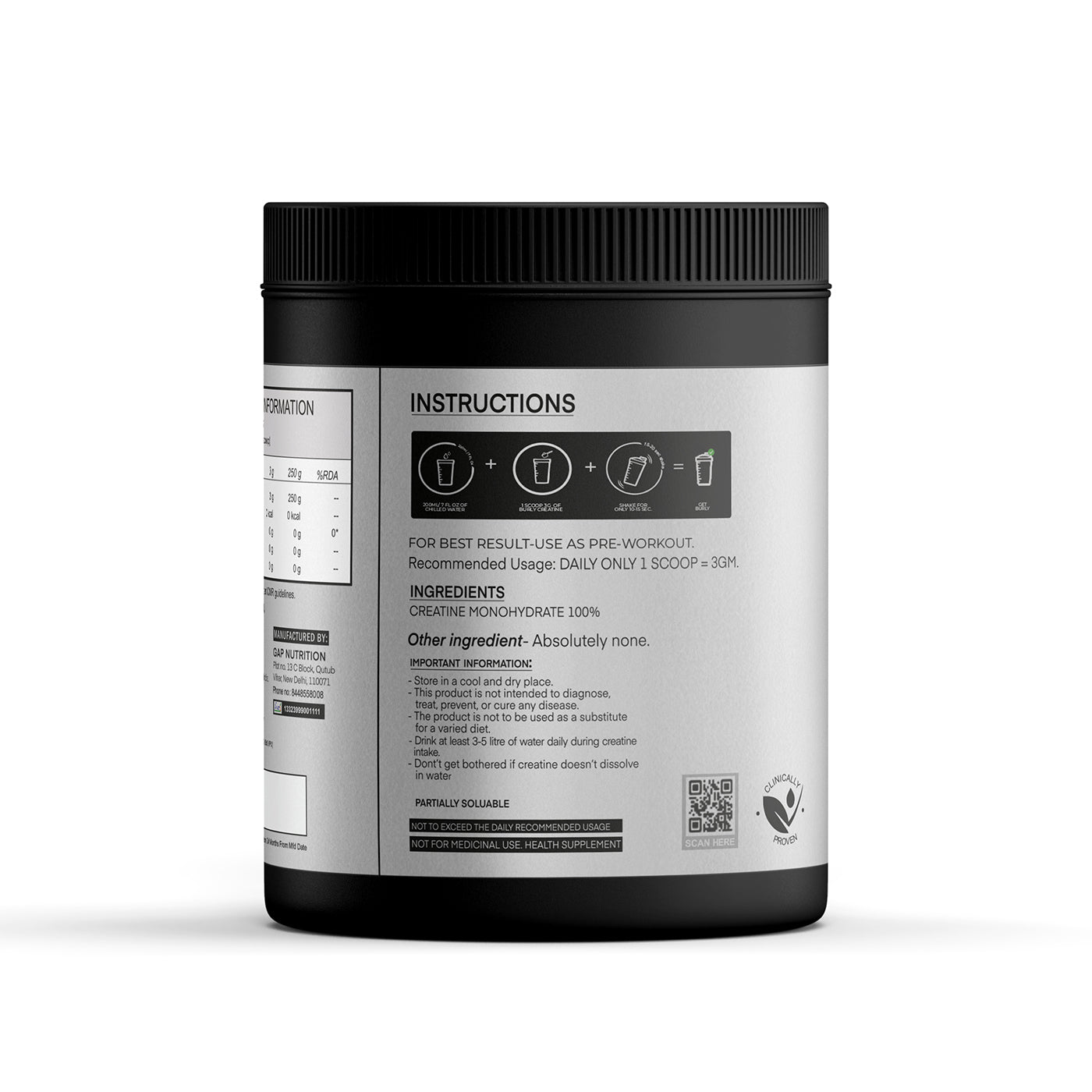 BURLY CREATINE MONOHYDRATE (250GM)