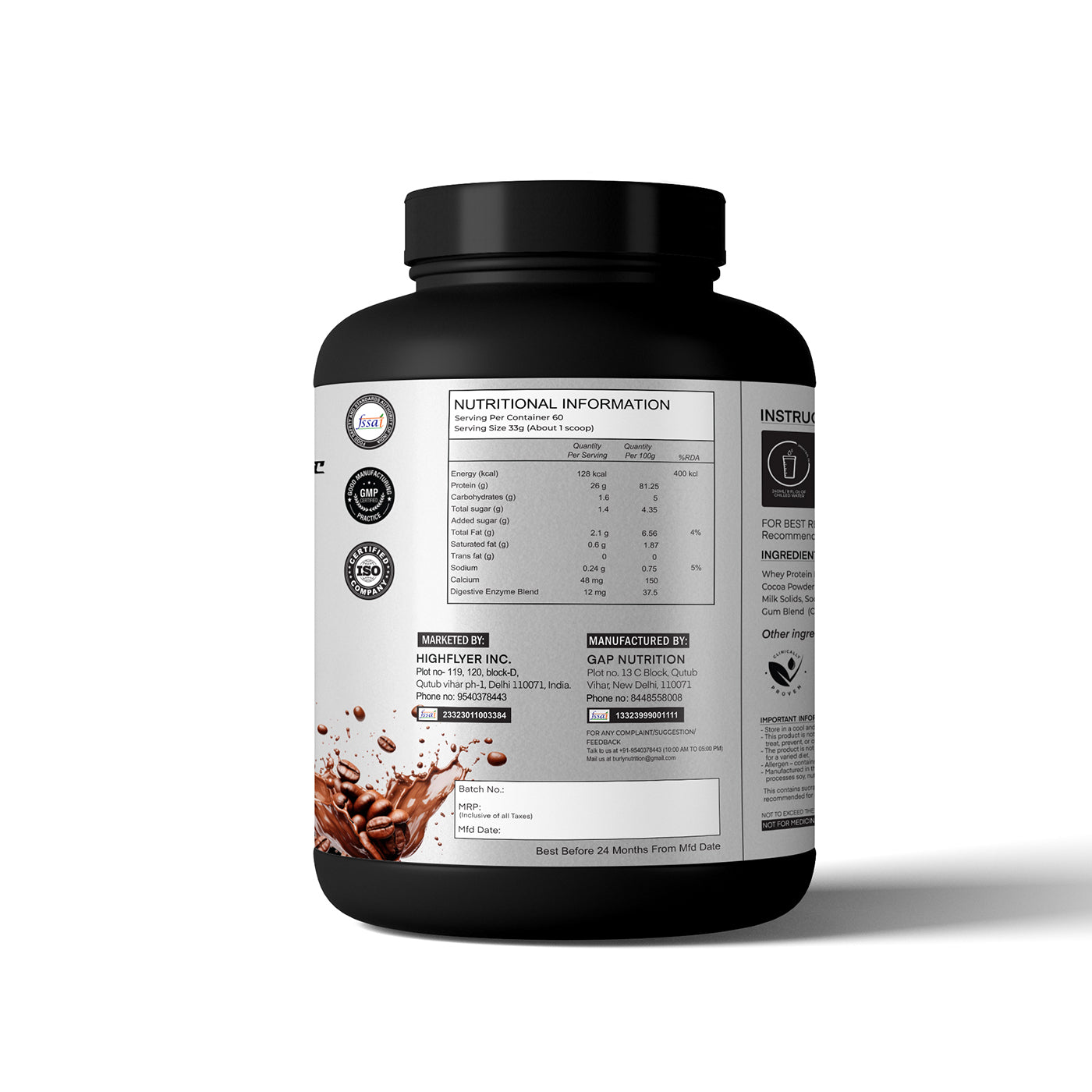 BURLY WHEY COFFEE BLAST FLAVOUR (2 KG)